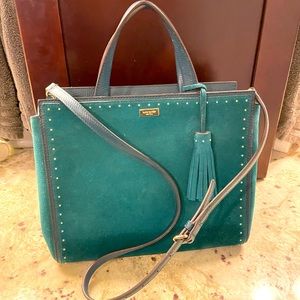 Kate spade green/teal suede bag.